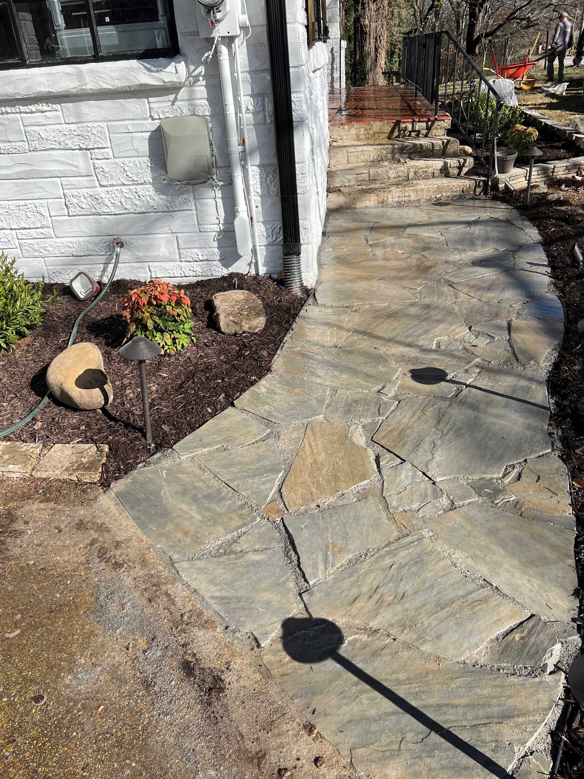 Fire Pit & Rock Sidewalk After 2