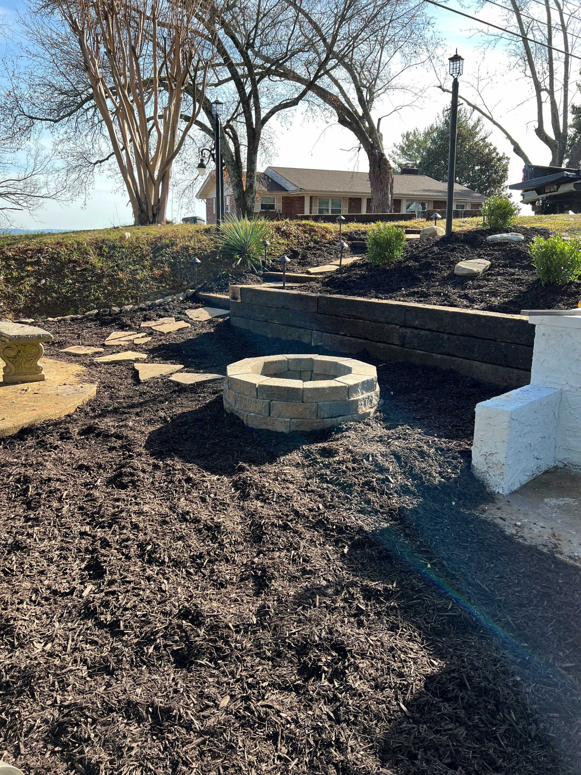 Fire Pit & Rock Sidewalk After 3