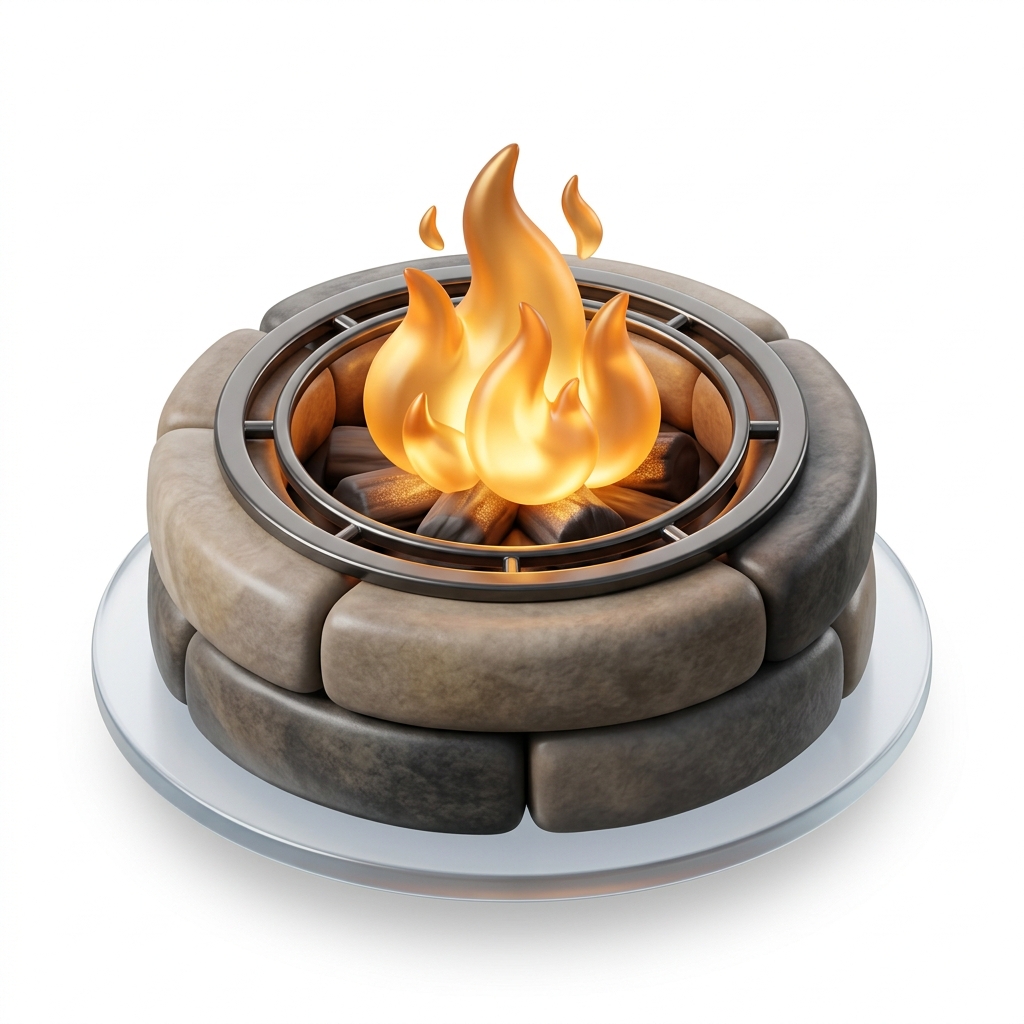 3D Fire Pit Icon