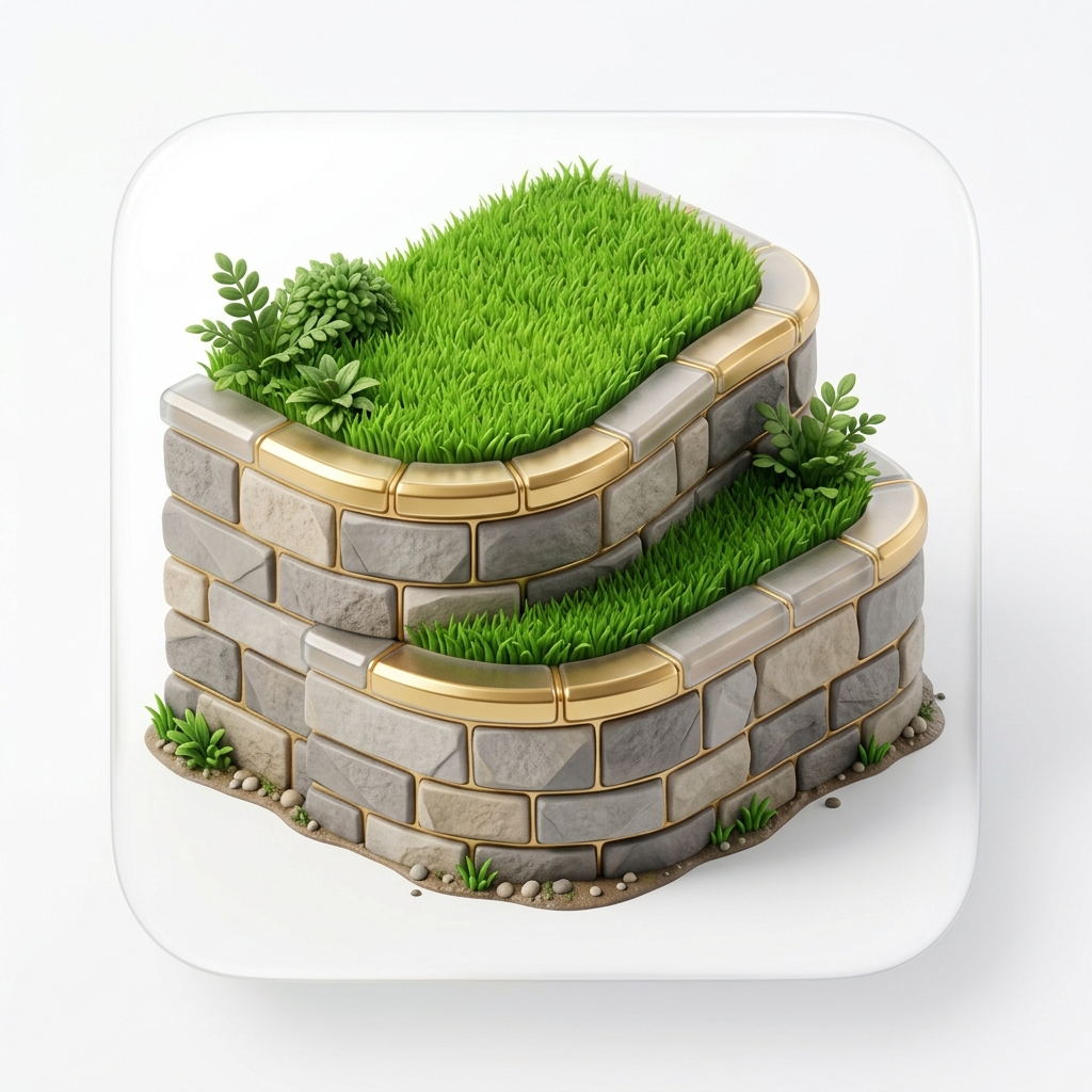 3D Retaining Wall Icon