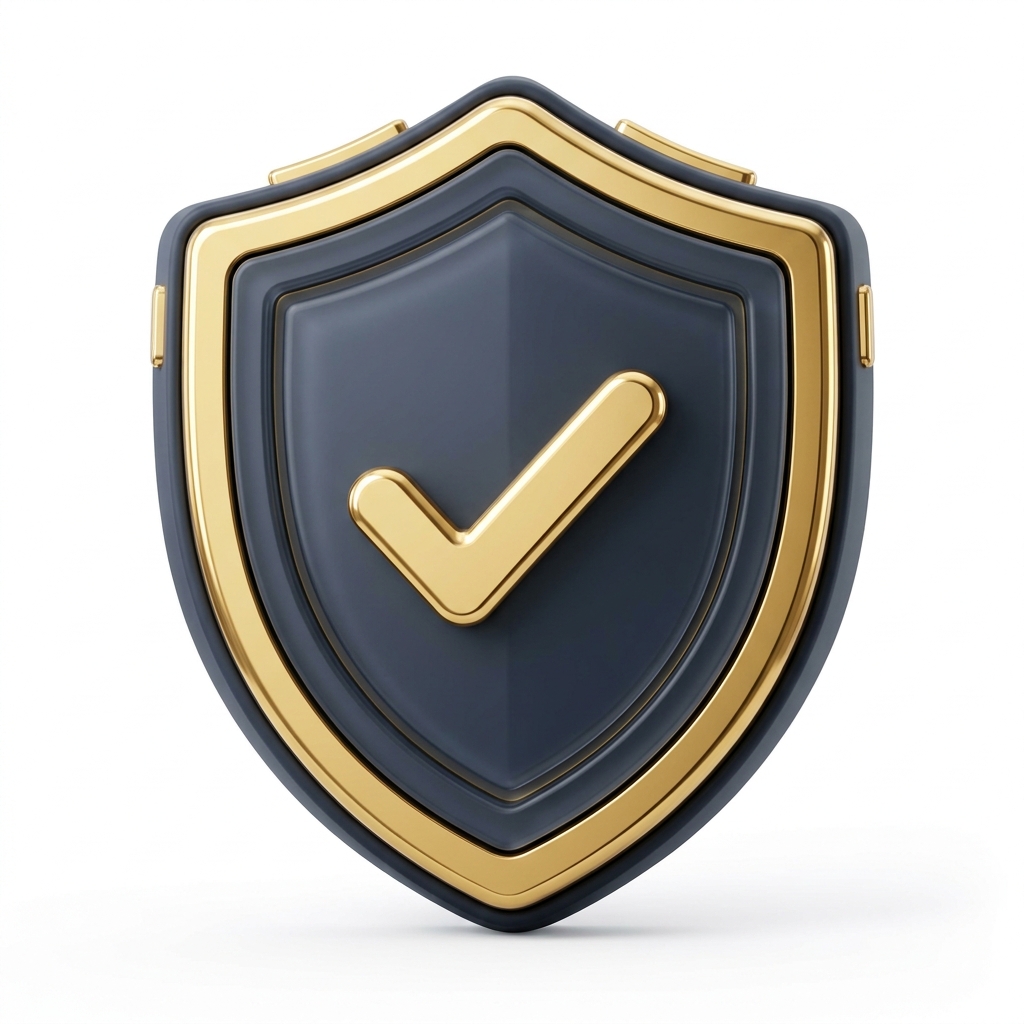 3D Licensed & Insured Shield Icon